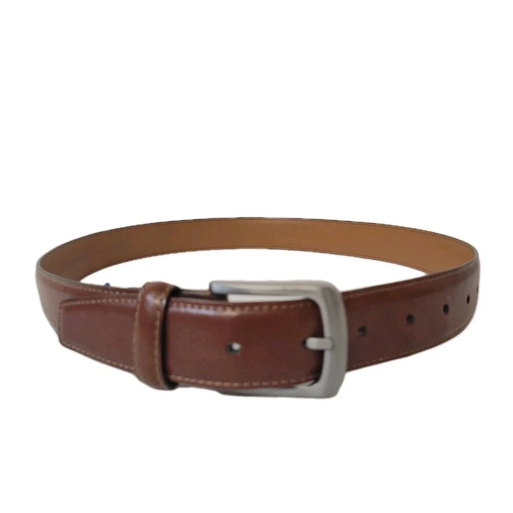 Vince Camuto Leather Brown Classic Size 32 Mens Belt